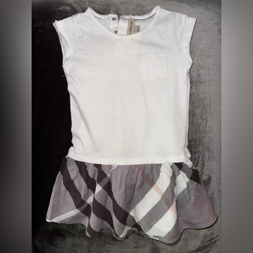 Burberry T-shirt Plaid Dress